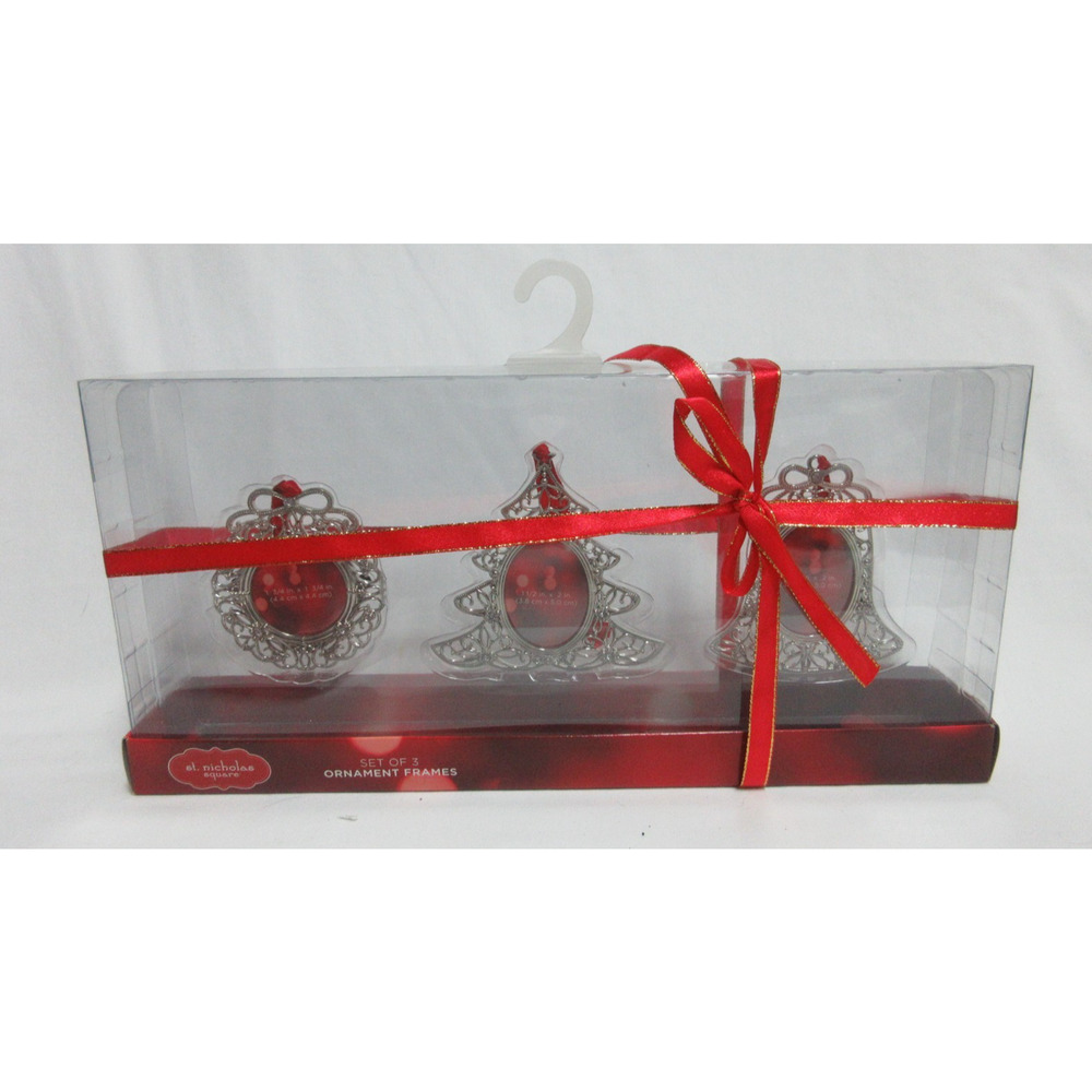 New Set of 3 St. Nicholas Square Ornament Frames Christmas Holiday Kohls